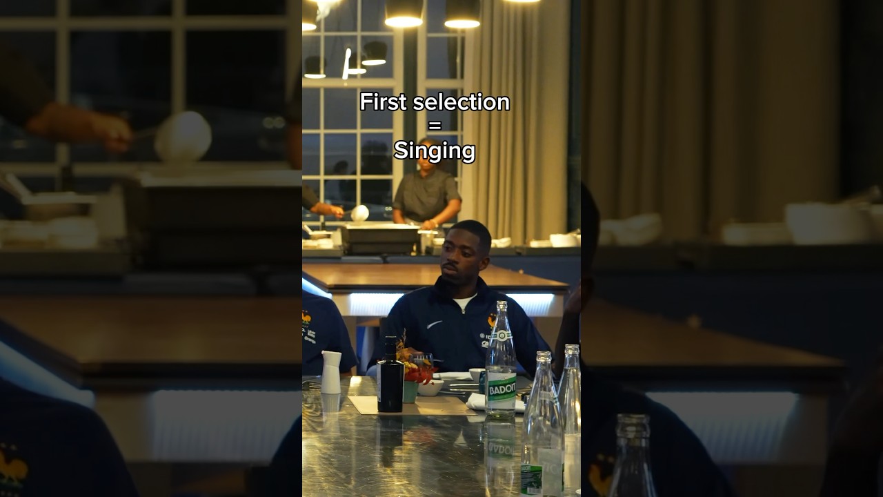 Not bad at all... 😜 #EquipeDeFrance #Ekitike #singing #Akliouche