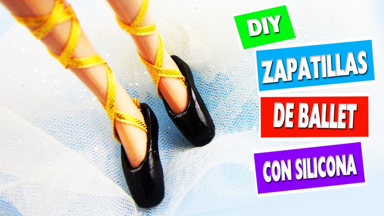 CÓMO HACER  ZAPATILLAS DE BALLET PARA MUÑECAS - manualidades para muñecas