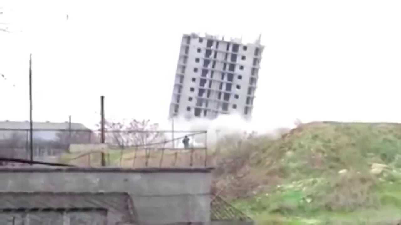Russian Building Demolition Fail