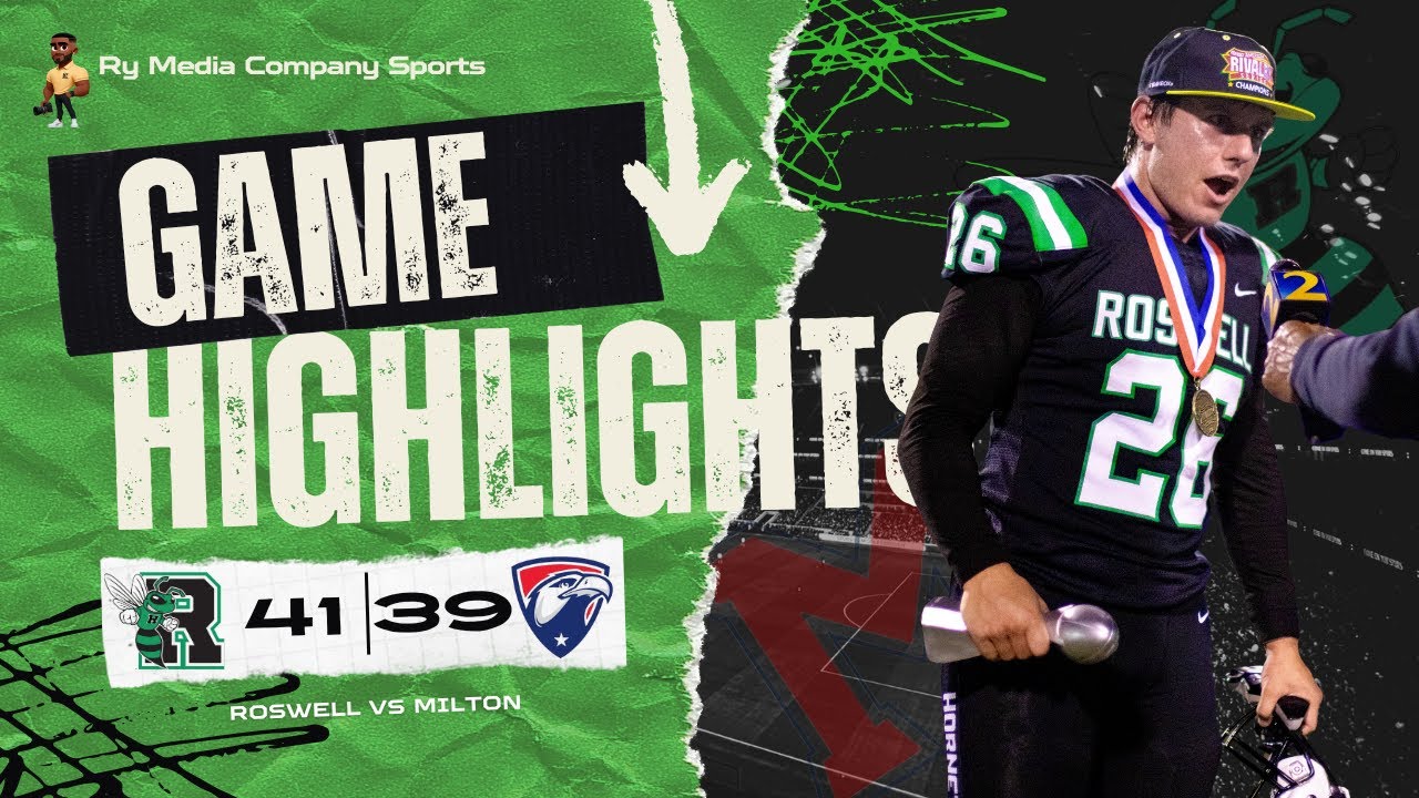 REVENGE! ROSWELL DEFEATS MILTON FOR THE REGION CHAMPIONSHIP ! (Roswell vs Milton Game Highlights)