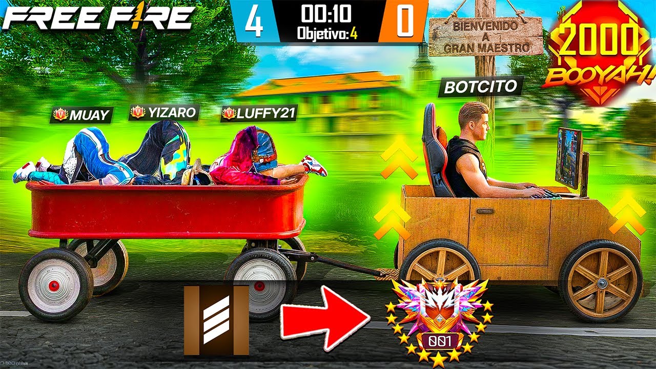 BOTSITO JUEGA en PC y NOS ACARREA a GRAN MAESTRO en DE-CLA 😱🏆 FREE FIRE