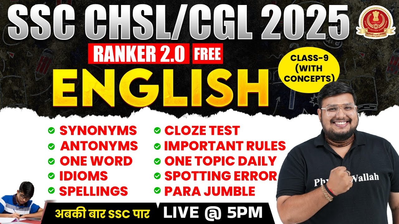 SSC CHSL English 2025 | SSC CGL & CHSL English Class #9 | SSC CGL English By Bhragu Sir