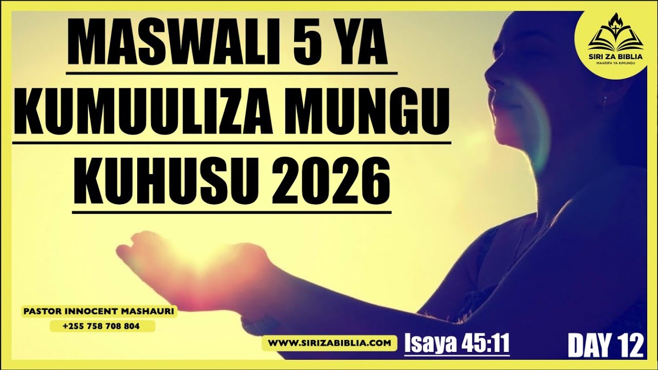 #LIVE: MASWALI YA KUMUULIZA MUNGU KWENYE MAOMBI YAKO // DAY 12