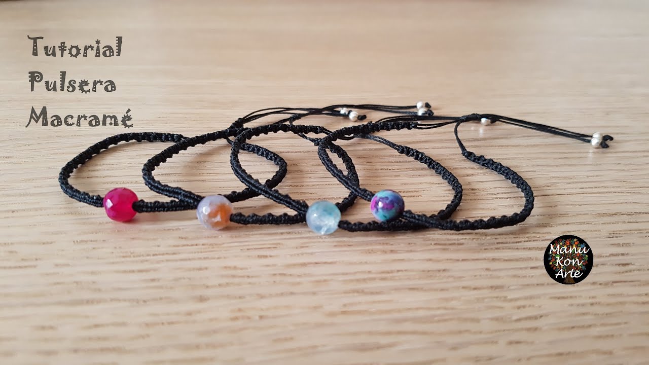DIY Tutoria Cómo Hacer una Pulsera de Hilo en Macramé Paso a Paso Fácil y Rápida/Macrame Bracelet
