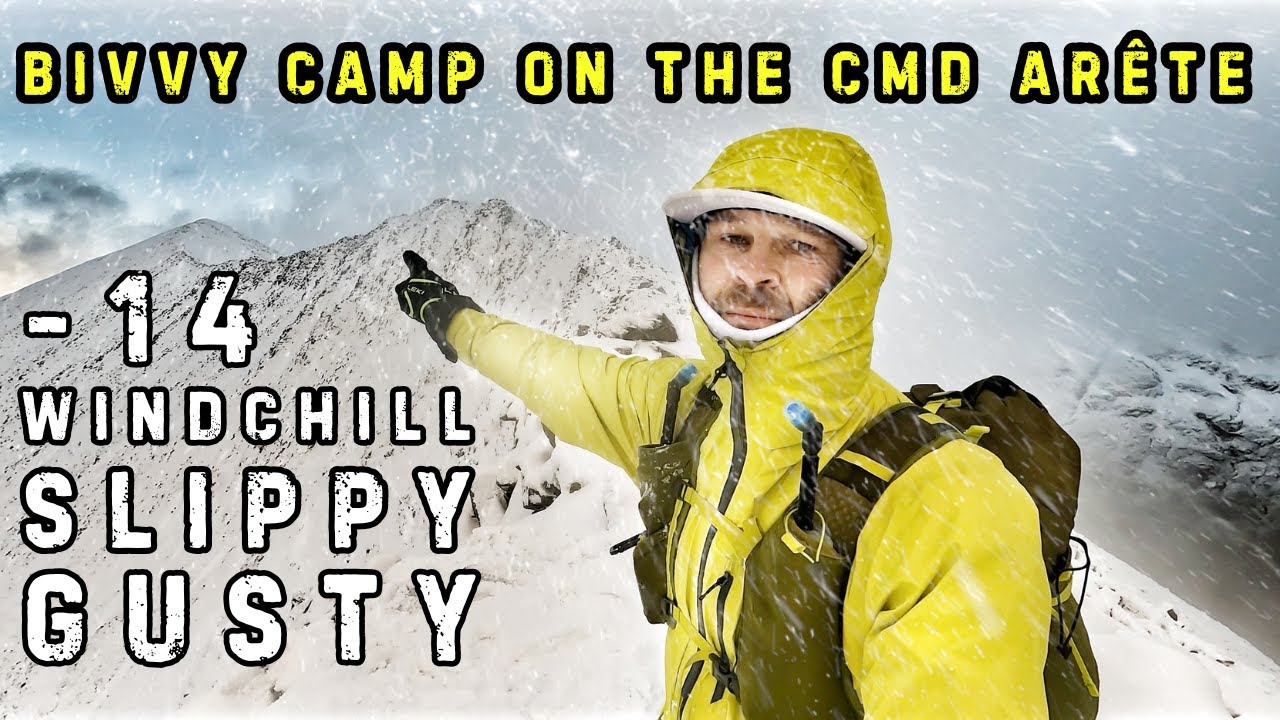 TOUGH WINTER CAMP on BEN NEVIS via the CMD ARETE - Scotland Wild Camping UK