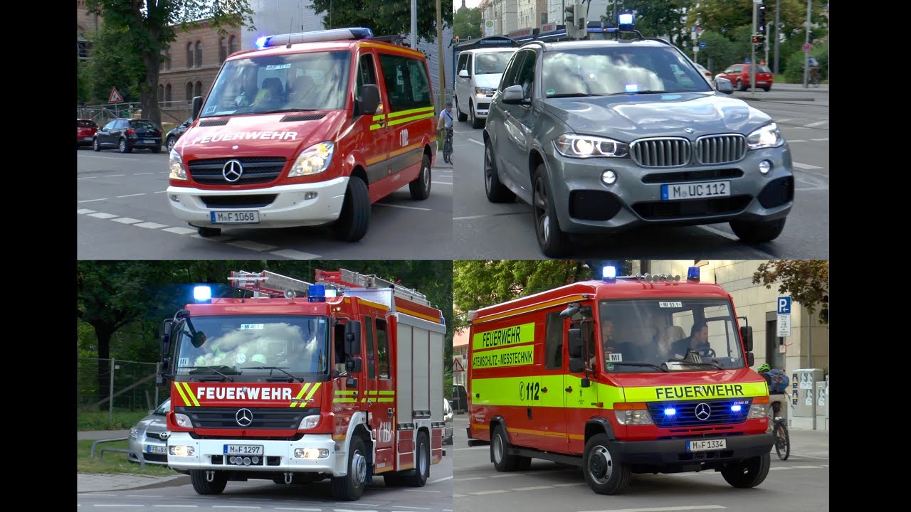 Neuer KdoW SBR + MZF + 4 HLF20 + GW-AS FF München - Mitte