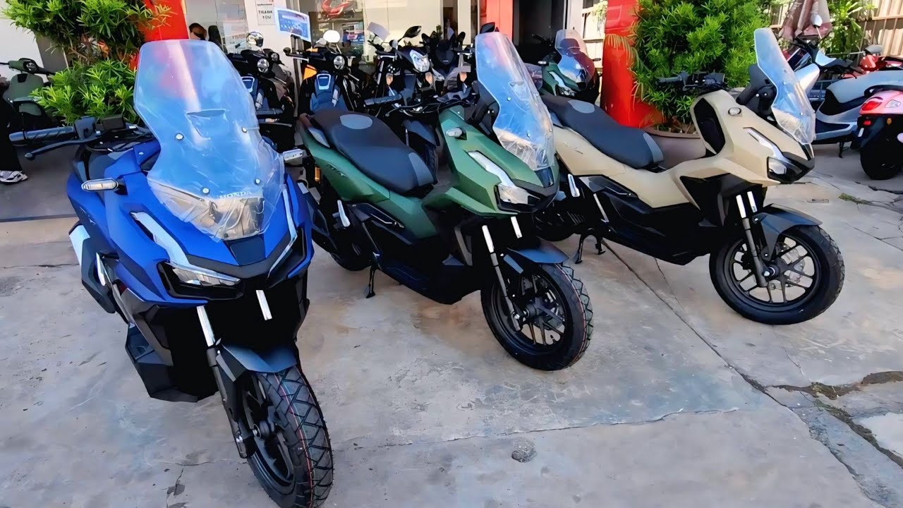 Honda Adv 160 2026 года. Новые доступные цвета (синий, зеленый и коричневый). Обзор реальных экзе...