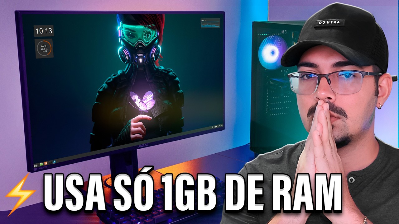 Esse Sistema &eacute; um MONSTRO de Leveza! 😱 S&oacute; 1,2GB RAM e 0% CPU! (Linux Mint 22.1 Cinnamon)