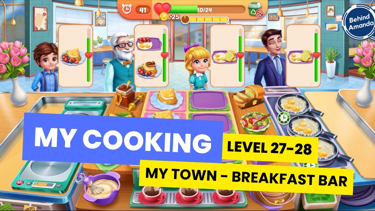MY COOKING | MY TOWN - BREAKFAST BAR LEVEL 27-28 WALKTHROUGH INDONESIA