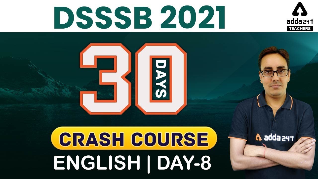 DSSSB 2021 | English #8 | 30 Days Crash Course to Crack DSSSB Exam