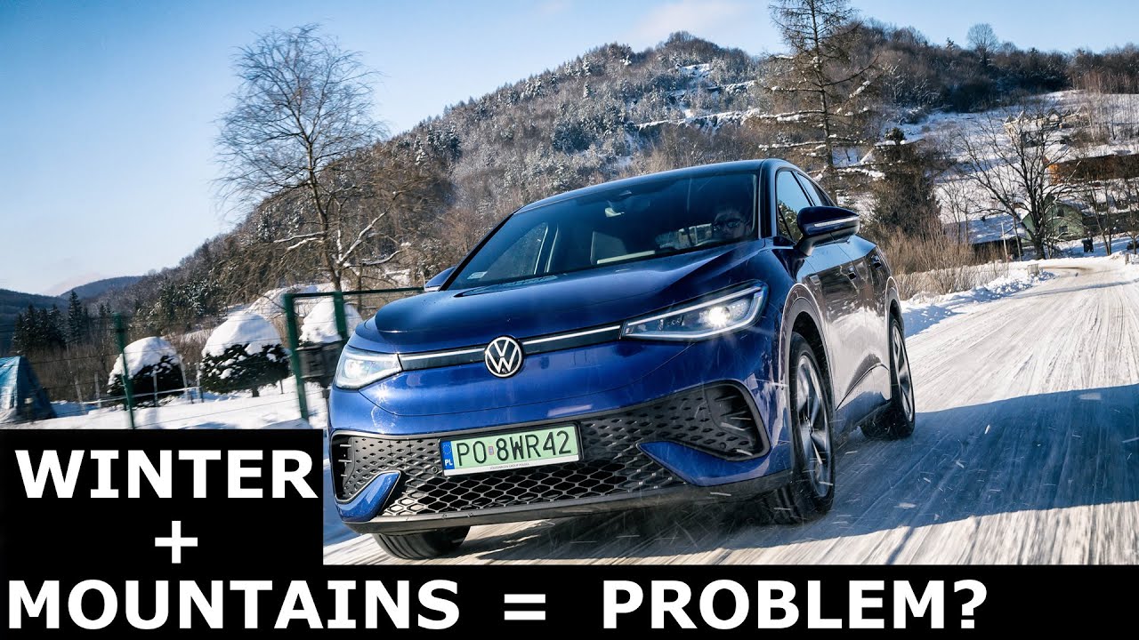 Volkswagen ID.5: winter trip on mountain roads with energy and range test (review in cold, low temp)