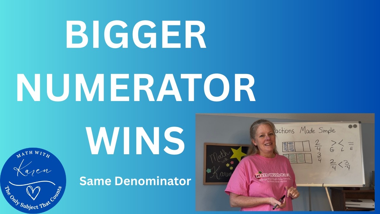 Comparing Fractions With the Same Denominator (Easy for Kids & Parents)