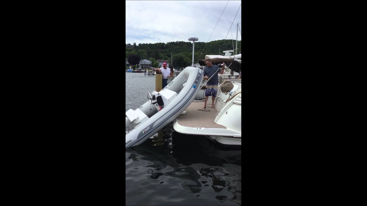 Hurley H3O Dinghy Davit and a Center Console