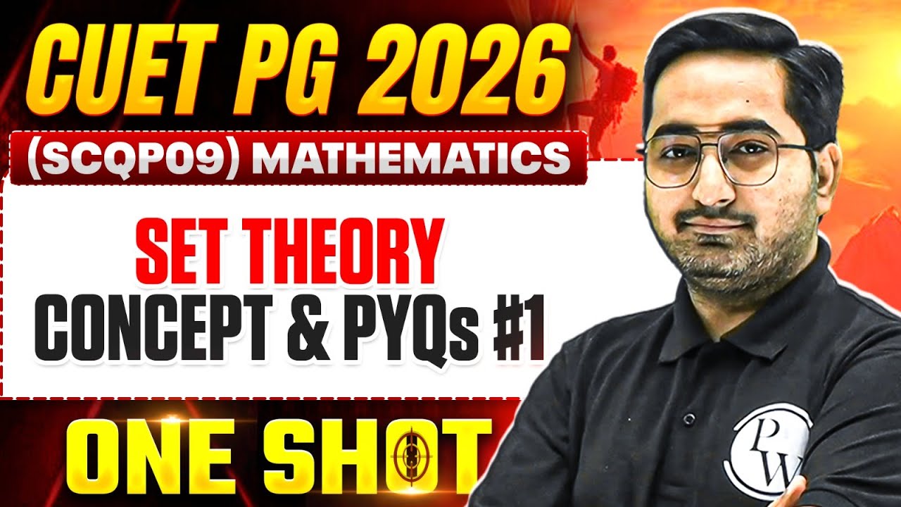 CUET PG Computer Science Mathematics 2026 | CUET PG 2026 SCQP09 Mathematics Set Theory