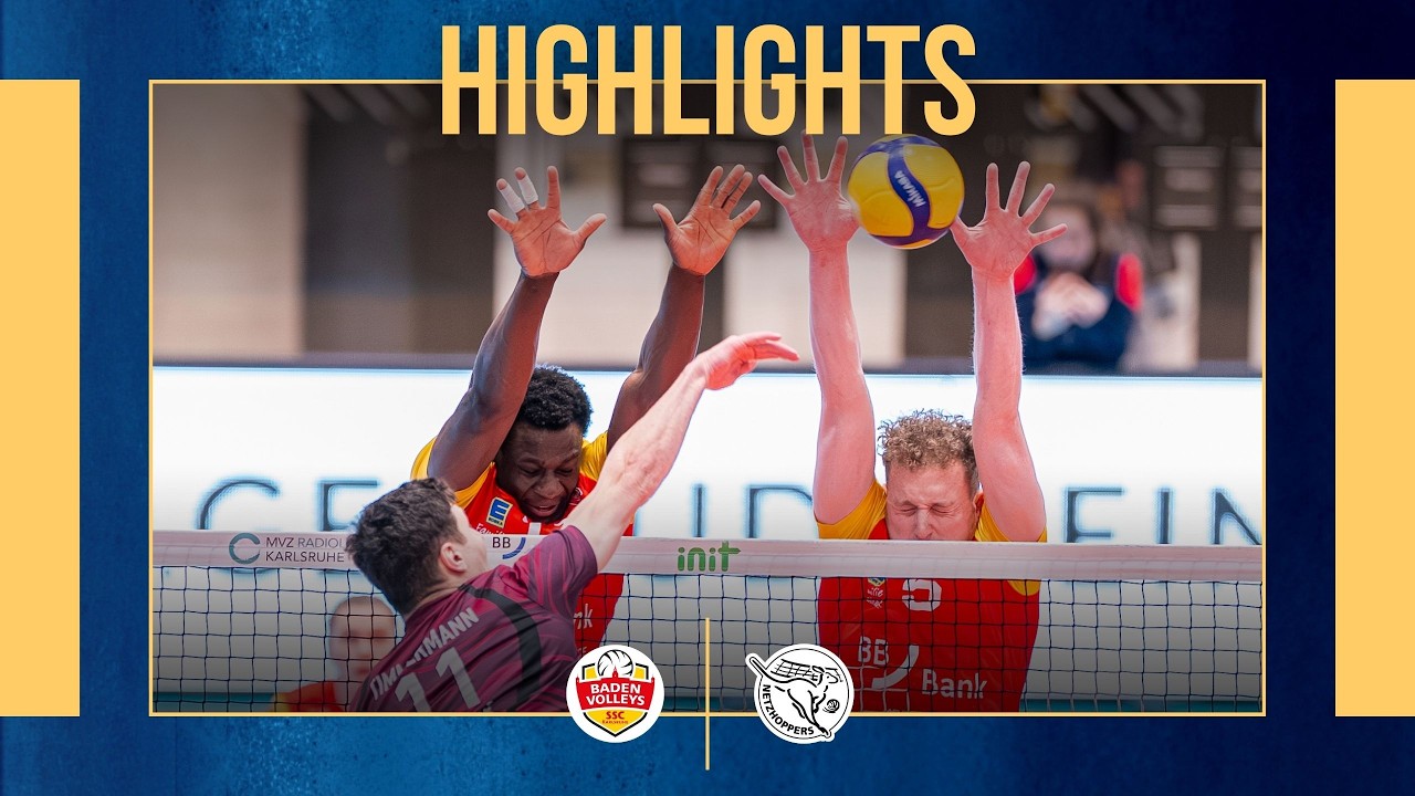 Highlights: Badenvolleys SSC Karlsruhe - Energiequelle Netzhoppers KW