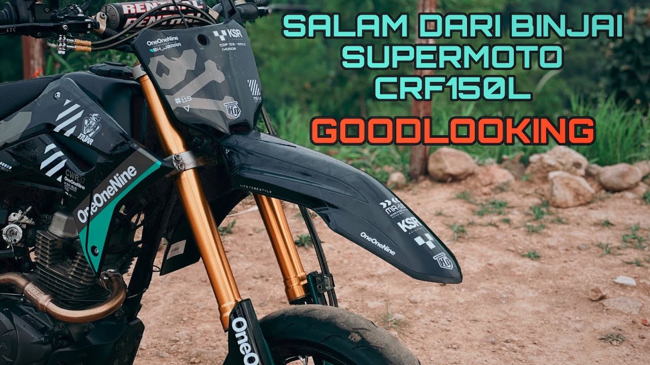 REVIEW...!!!  SUPERMOTO CRF 150L GOOD LOOKING  ONEONENINE KONSEP DECAL