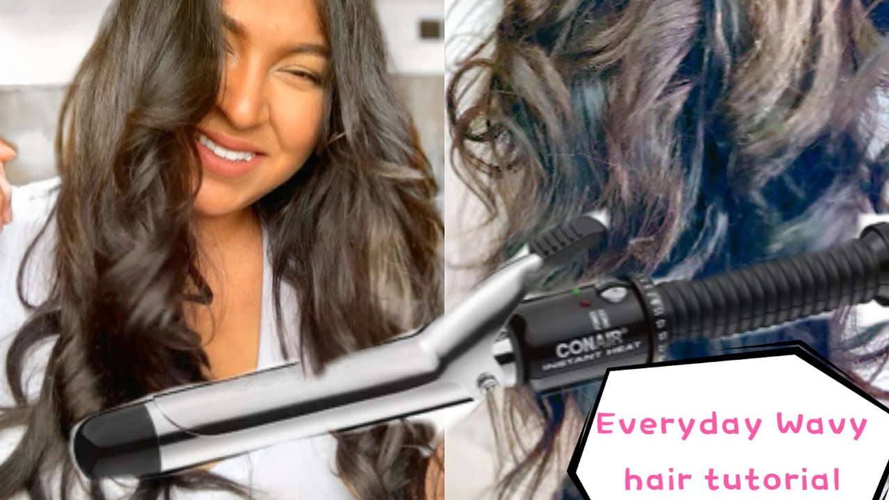 Everyday Wavy Hair tutorial using 1 inch Conair Curling Iron