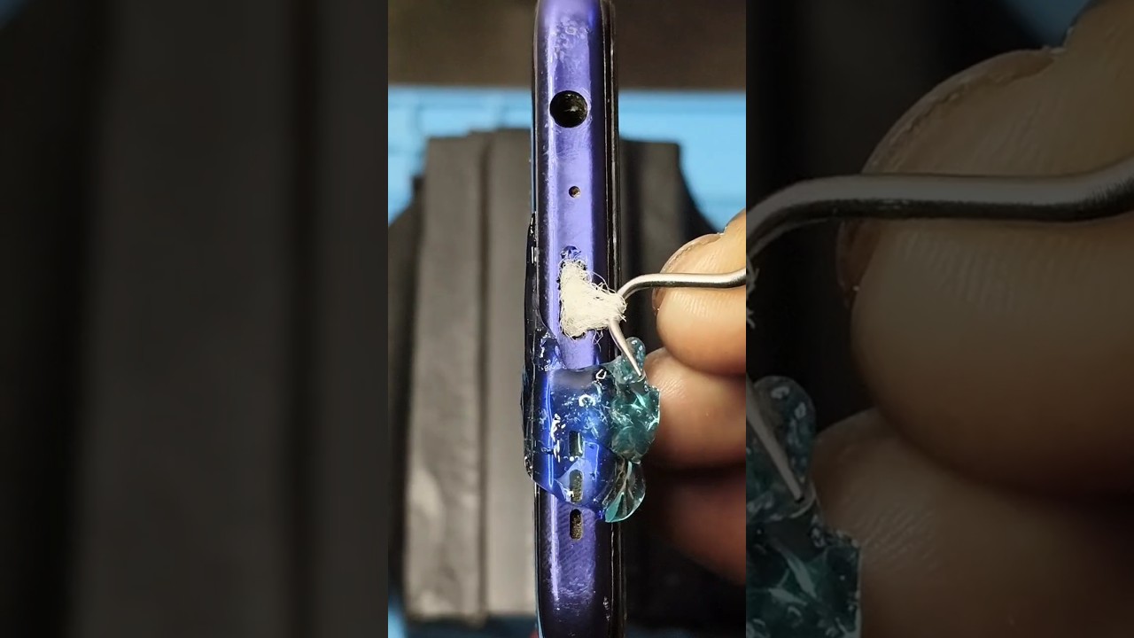 Cleaning I Phone Charging Port With Dust And Slime 😵 