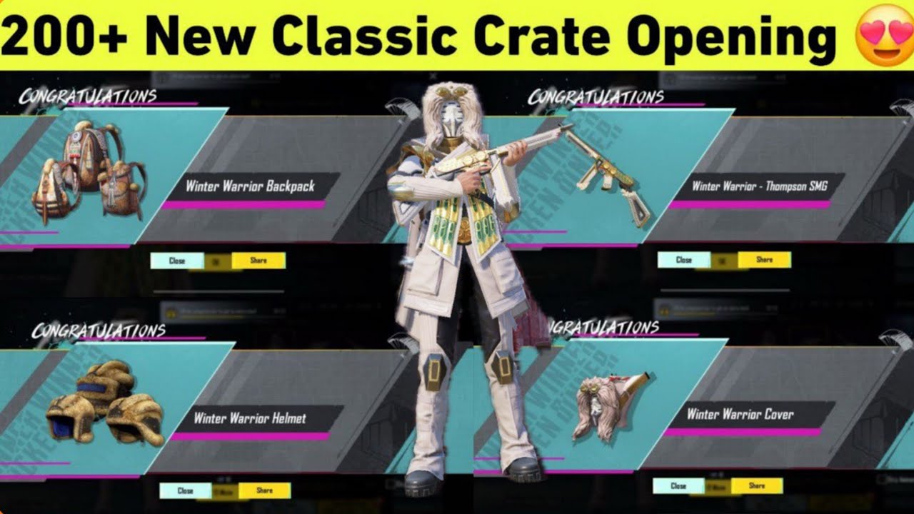 🔥 New Classic Crate Opening BGMI | 200+ Winter Warrior Crate Opening BGMI PUBG