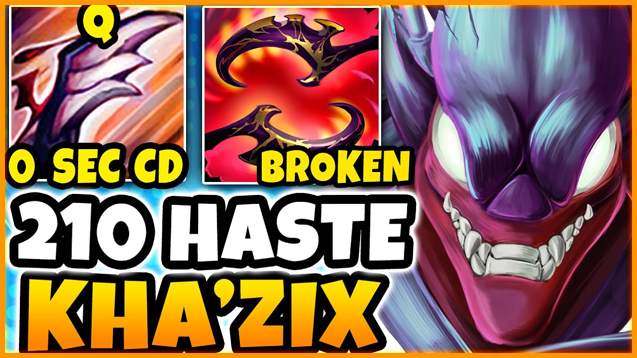 I invented a BROKEN 210+ Ability Haste Kha'Zix build and it's a Literal Cheat Code (LOOKS LIKE URF)