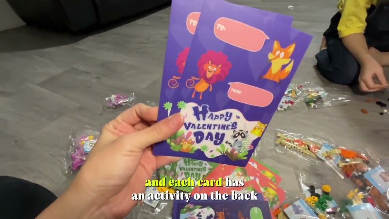 Valentine's Day Gifts for Kids Classroom Idea That Will Rock With Building Blocks & Cuteness #ad