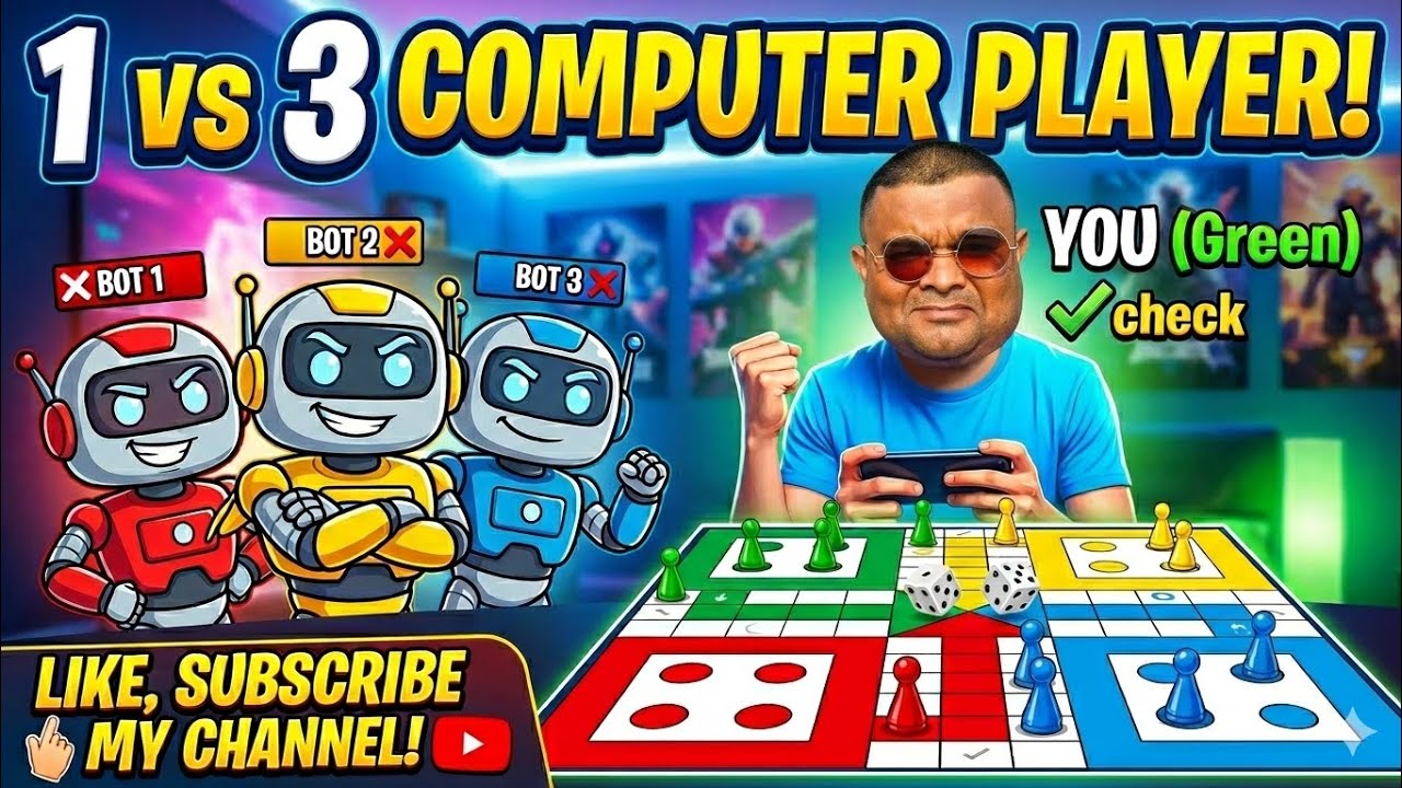 Ludoking Gameplay 1 Vs 3 Computer Player #Ludoking #Ludokinglive #Ludoking #gamesplay