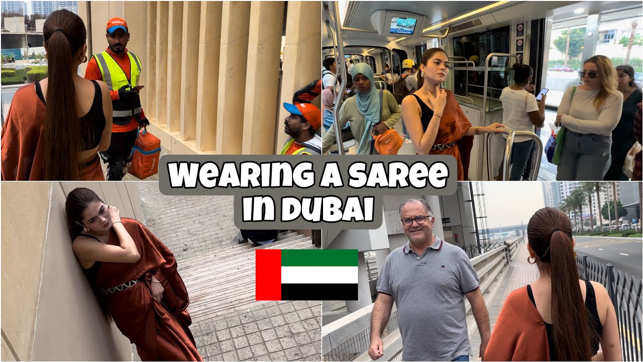 24 HOURS SAREE CHALLENGE IN DUBAI  || Public Reactions