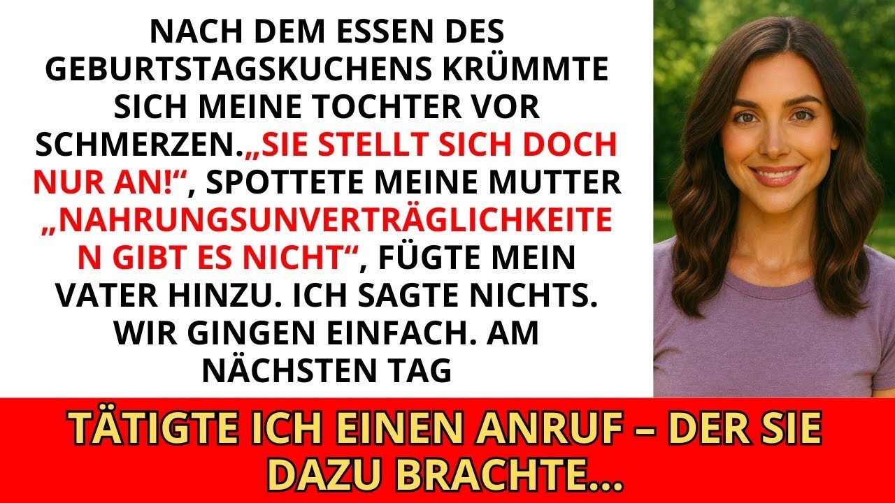 Nachdem sie von dem Geburtstagskuchen gegessen hatte, den meine Mutter ihr gegeben hatte, krümmte...