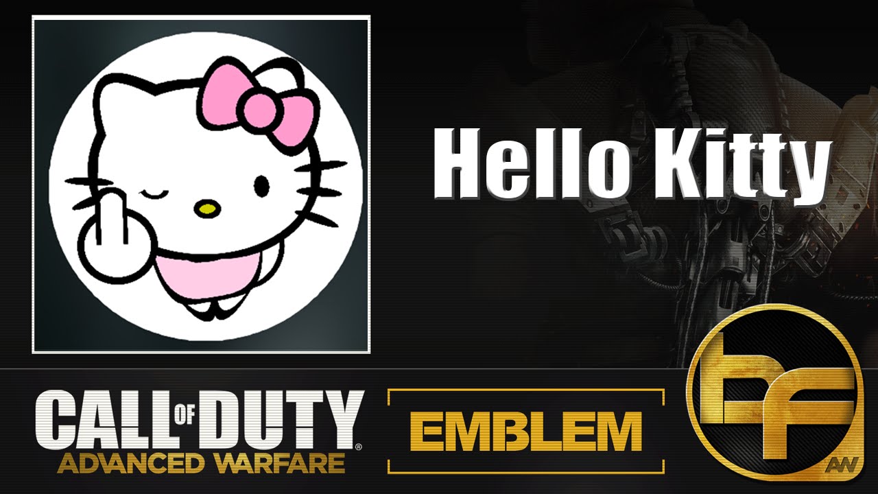 COD Advanced Warfare Emblem Tutorial #3 - Hello Kitty By MissMaxinima