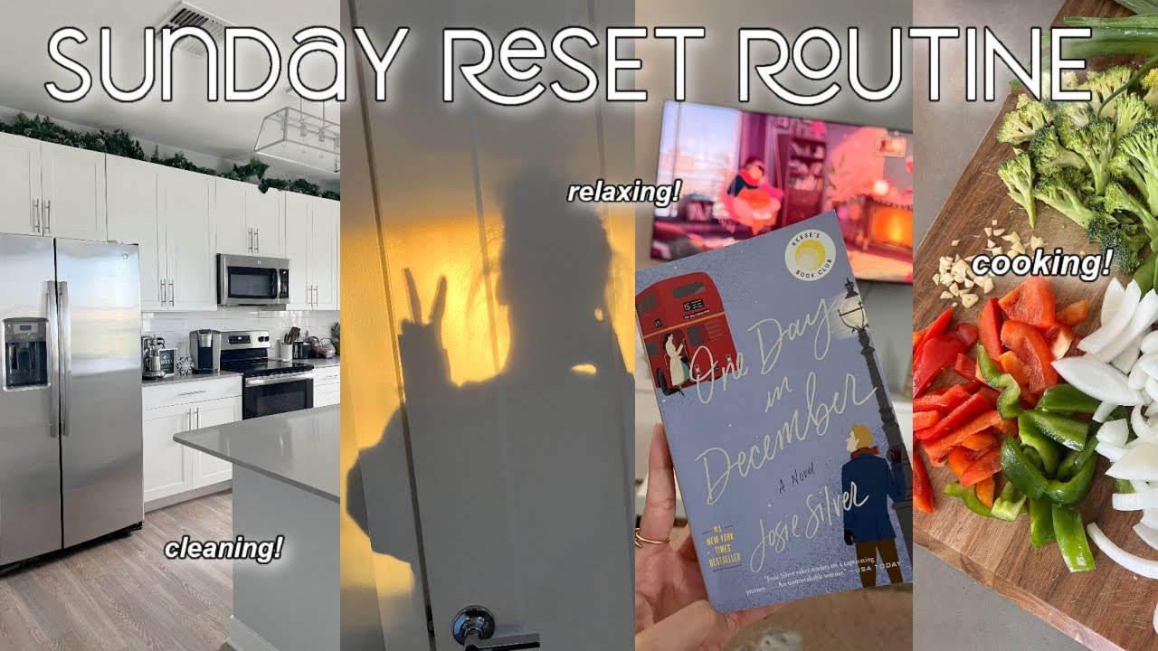 SUNDAY RESET ROUTINE 2022: cleaning, cooking & reading one day in december! ~chill sunday vlog~
