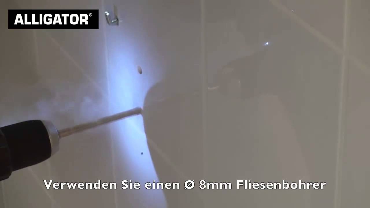 Badmöbel an Gipskartonplatte befestigen mit ALLIGATOR Dübel & Anker