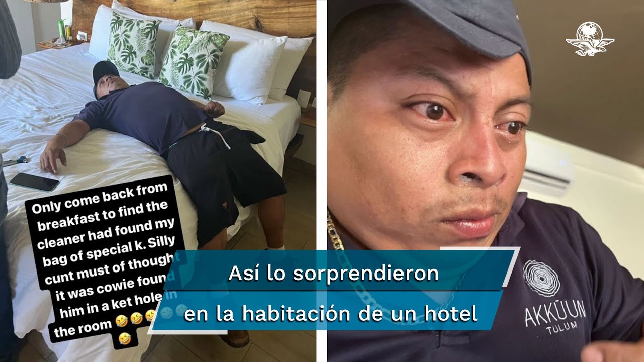 Camarero de Tulum se droga con ketamina de un hu&eacute;sped; en redes lo nombran #Lordketa