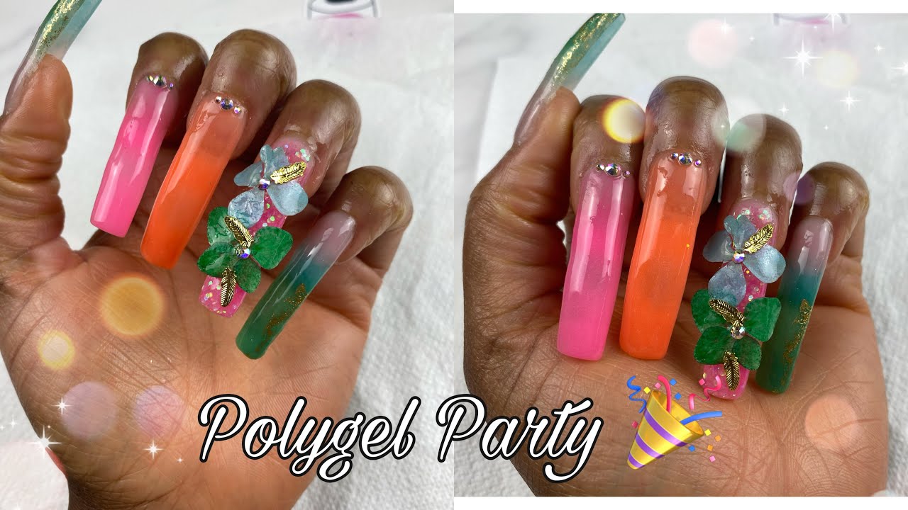 ACRYLIC NAIL HACK - ACRYLIC POWDER mixed with POLYGEL - DIY Custom Acrylic Colour | DIY Polygel Hack