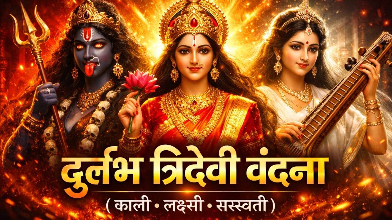 माँ काली लक्ष्मी सरस्वती 🙏 | त्रिदेवी स्तुति 🔱 | धन-ज्ञान-शक्ति एक साथ