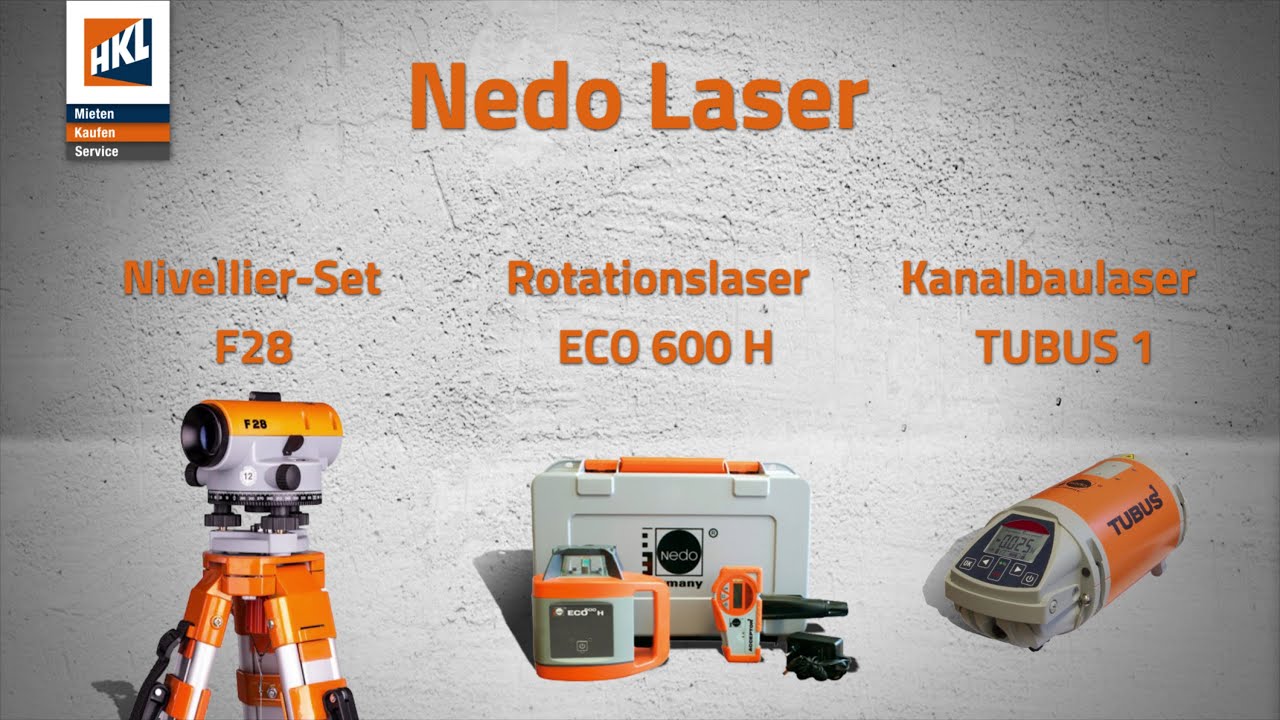 Nedo Nivelliergerät, Rotationslaser und Kanalbaulaser im Einsatz | Produktfilm in 4K | HKL BAUSHOP