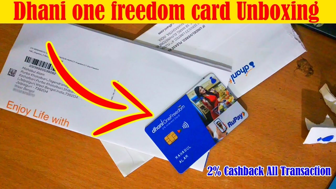 Dhani One Freedom Card Unboxing  || Dhani One Freedom Card Review And Details