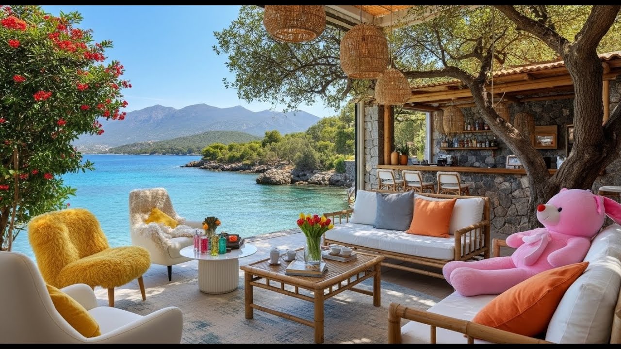 Sweet Bossa Nova Jazz Music & the Sound of Ocean Waves in a Beach Caf&eacute; Atmosphere for a Calm Mood