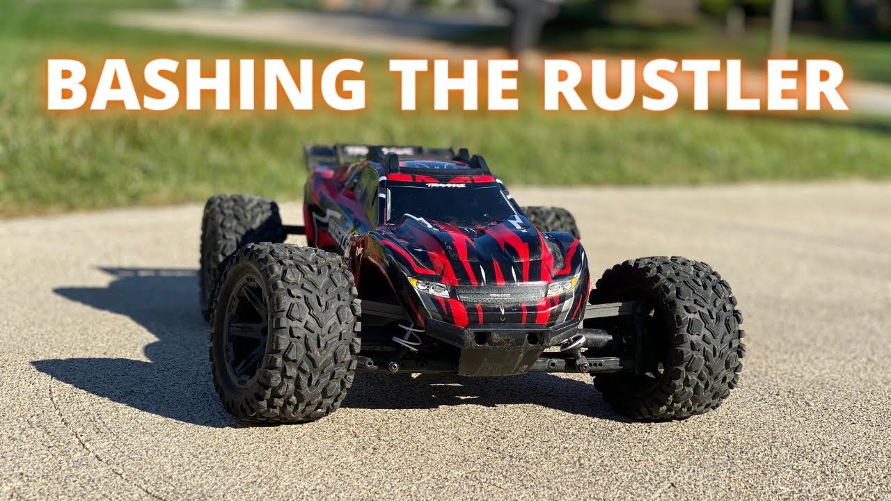 TRAXXAS RUSTLER 4x4 BRUSHED Speed Runs and Bashing | Airborne RC
