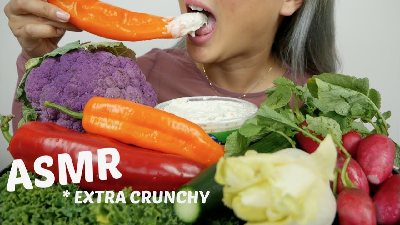 Veggie Platter | ASMR *No Talking EXTREME Crunchy Eating Sounds| N.E Let's Eat