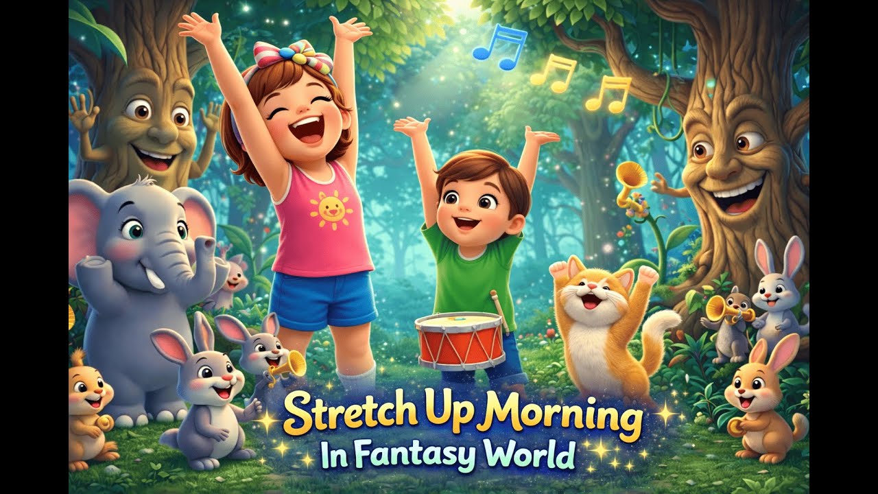 Stomp, Stretch & FREEZE! 🛑 Best Morning Routine Song for Active Kids
