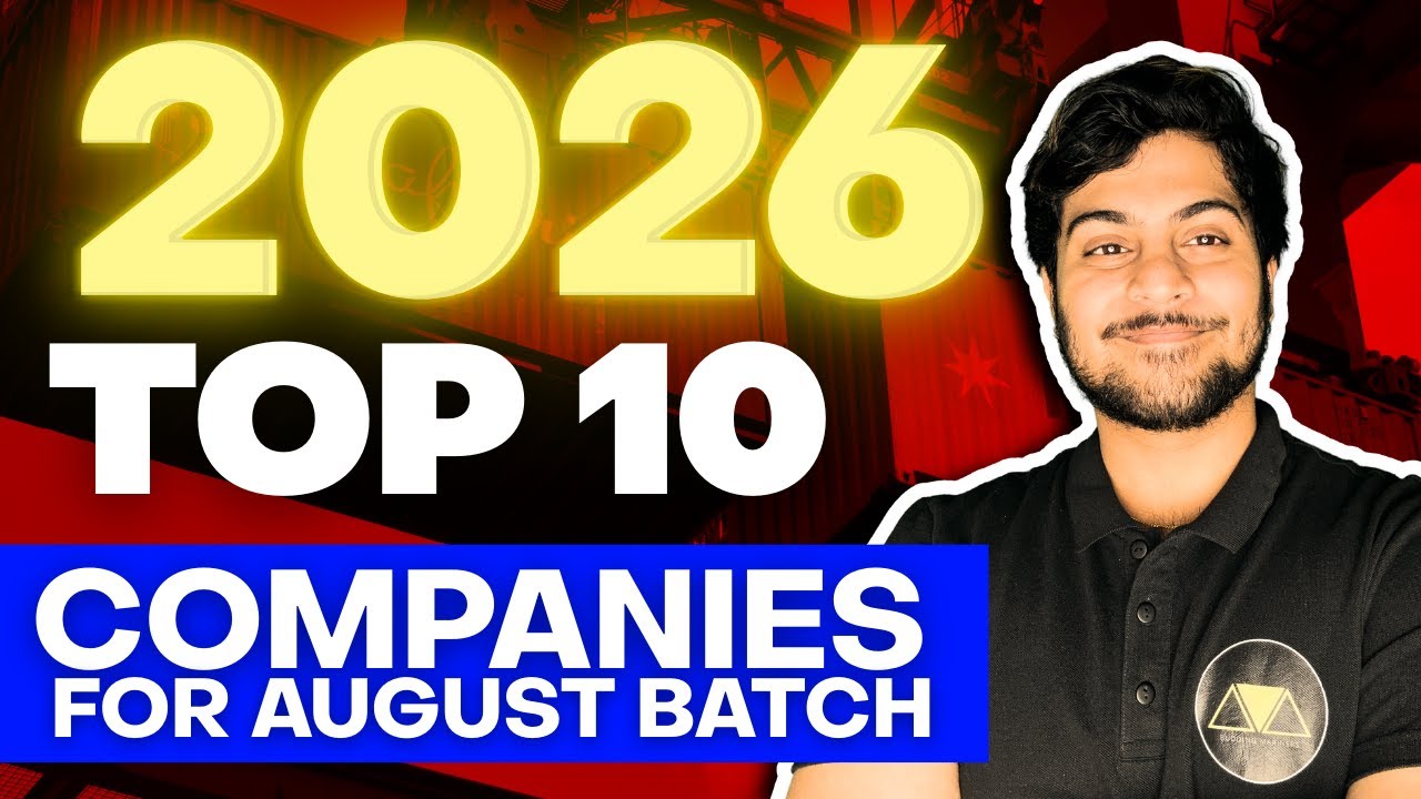 Which Are The Sponsorship Companies Coming In August Batch 2026?