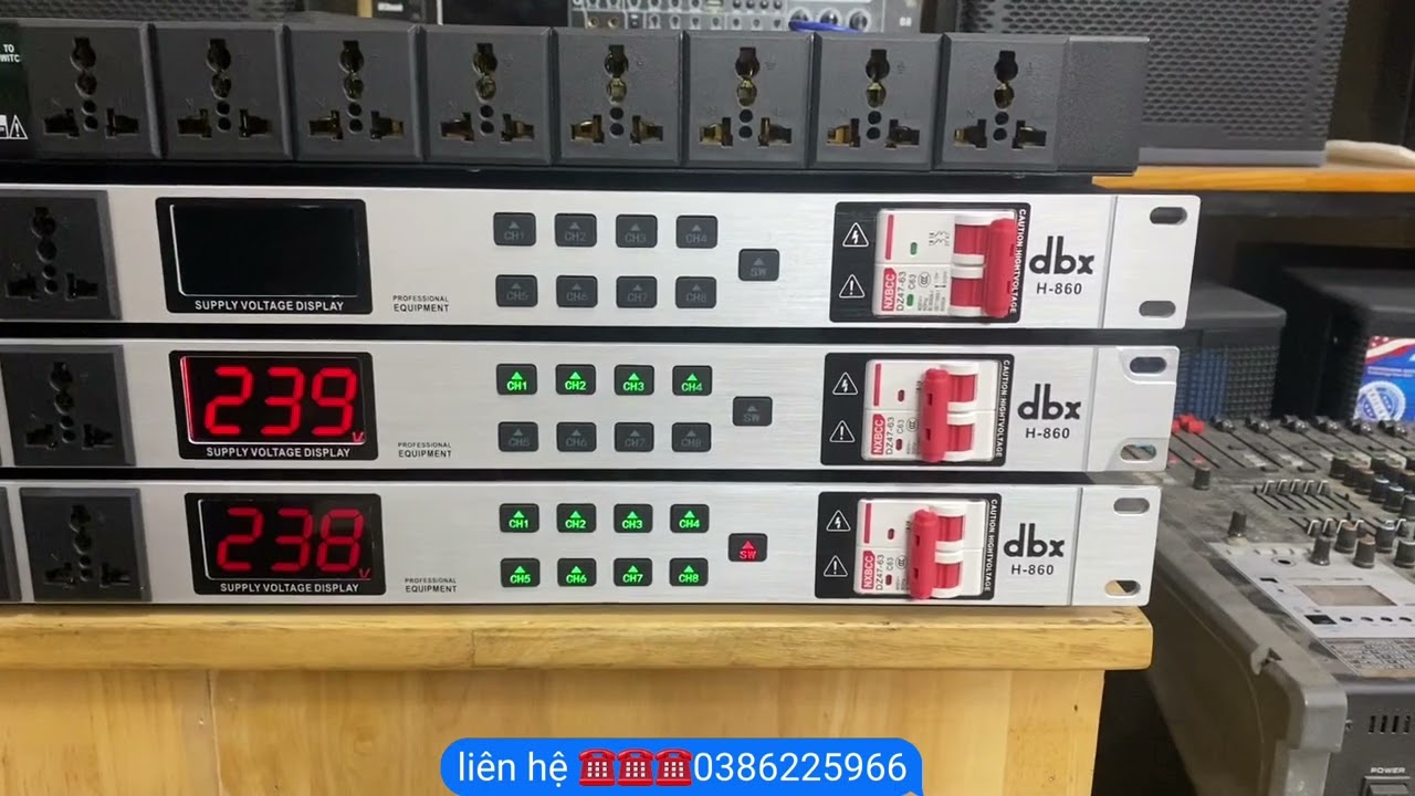 Xả Quản lý nguồn DBX H860 màu trắng siêu hót có lọc nguồn an toàn tải điện lớn