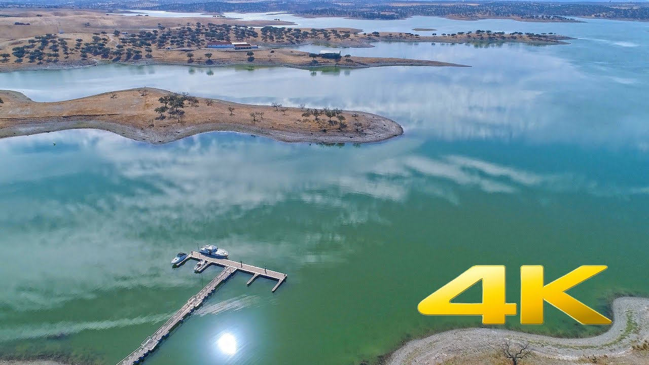 Lake Albufeira do Alqueva, Portugal aerial view. DJI Phantom 4 Pro