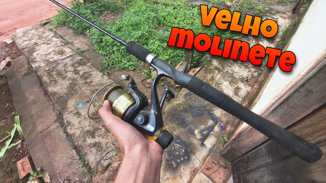 Limpeza e lubrificação de um molinete de vara de pesca 