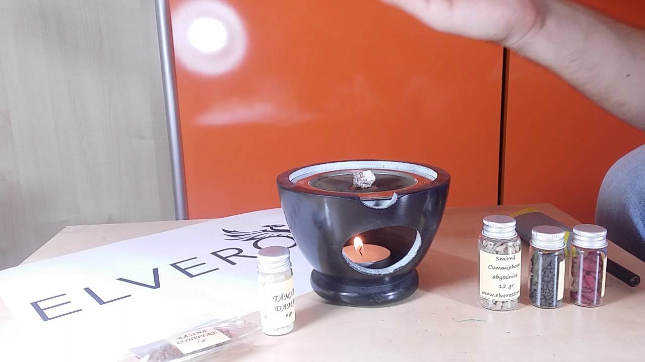 Cum folosesc candela ceramica pentru ars smirna, tamaie sau salvie de la Elverostore?