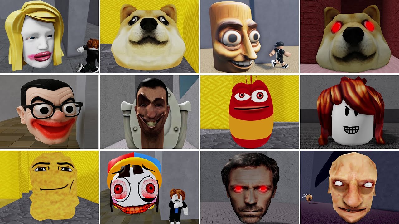 ESCAPE POMNI RUNNING HEAD VS TUNG TUNG HEAD VS ESCAPE DR HOUSE HEAD, ESCAPE RUNNING TOILET, MR HEAD