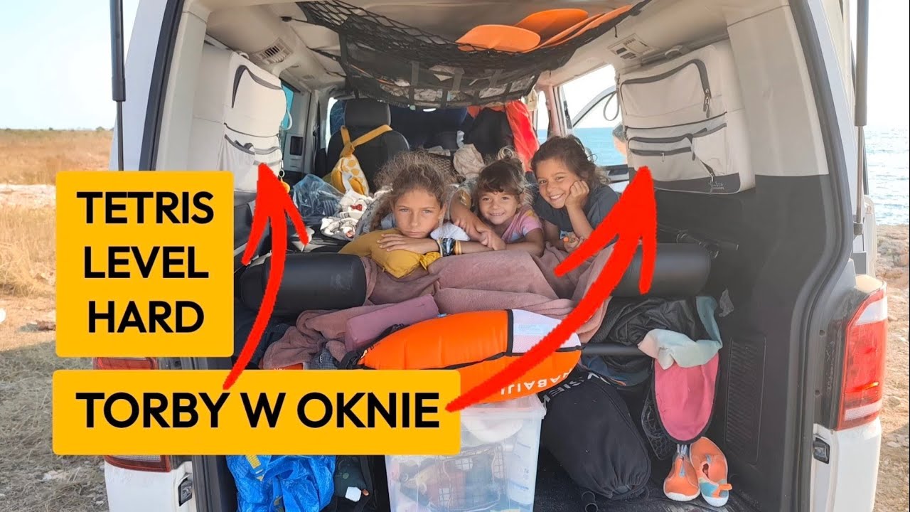 TORBY na okna samochodu. ORGANIZER okienny do auta VW T6 4MOTION. Przy dużej rodzinie to konieczność