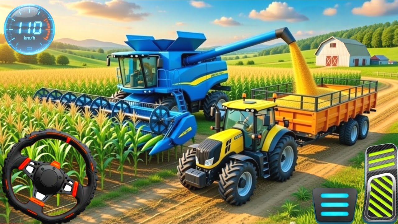 Modern Tractor Farming Driving Simulator 3D - New Tractor Games - Android Gameplay Video 