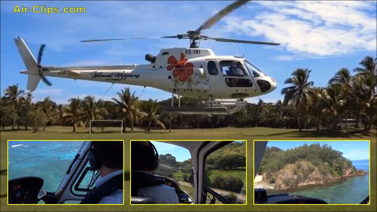 Island Hoppers (Fiji) Aerospatiale AS350BA Ecureuil helicopter - hopping paradise! [AirClips]