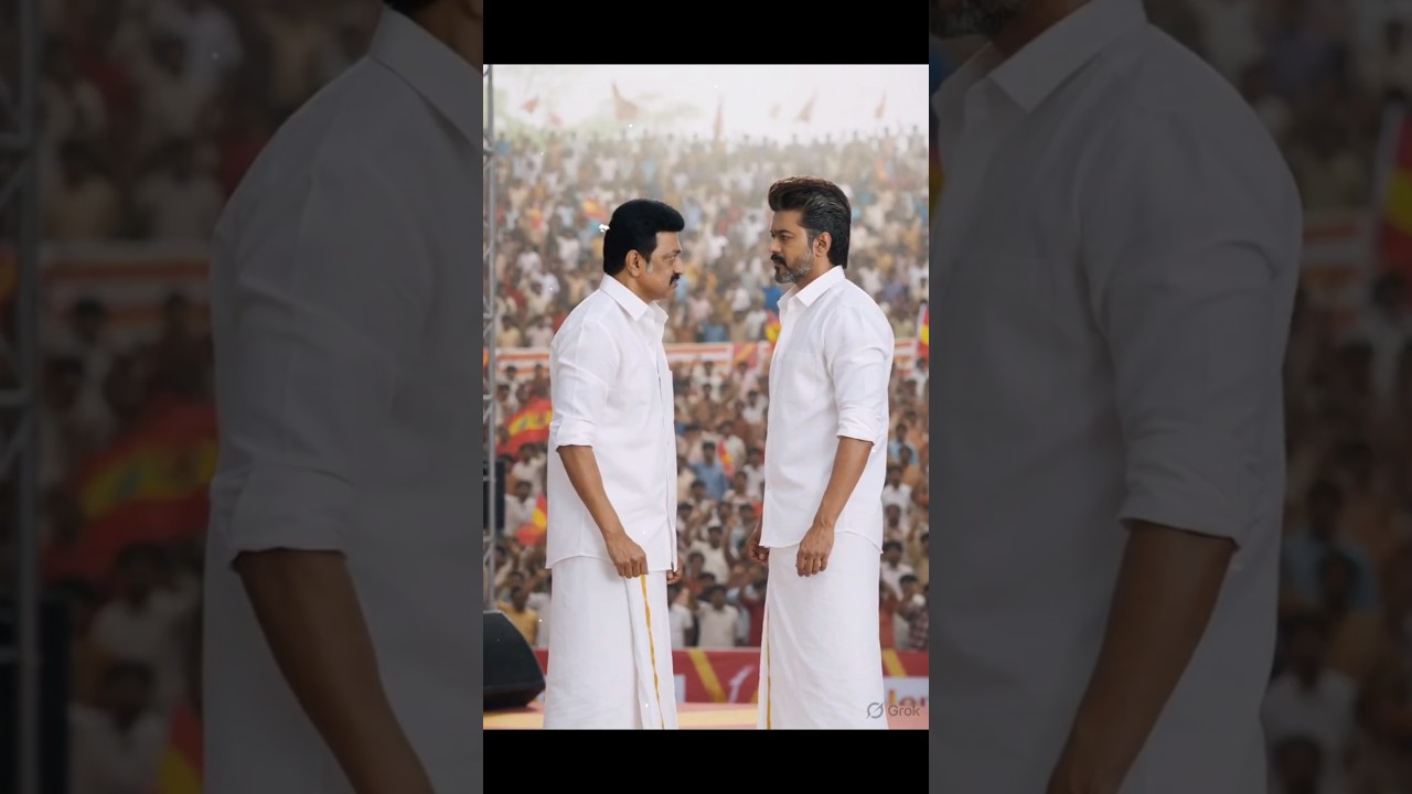 TVK Vijay 🔥 vs DMK Stalin ⚡ Ultimate Face-Off #shorts